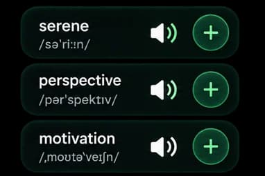Save and review vocabulary